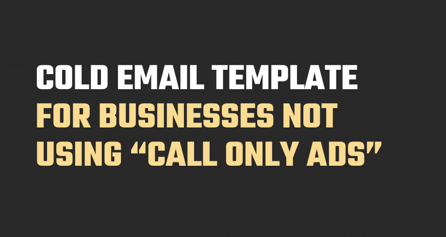Cold Email Template