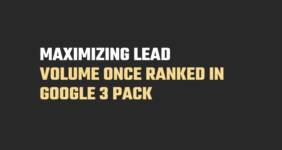 Ranked in Google 3 Pack