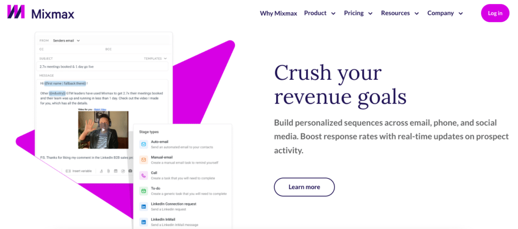 Mixmax mainpage
