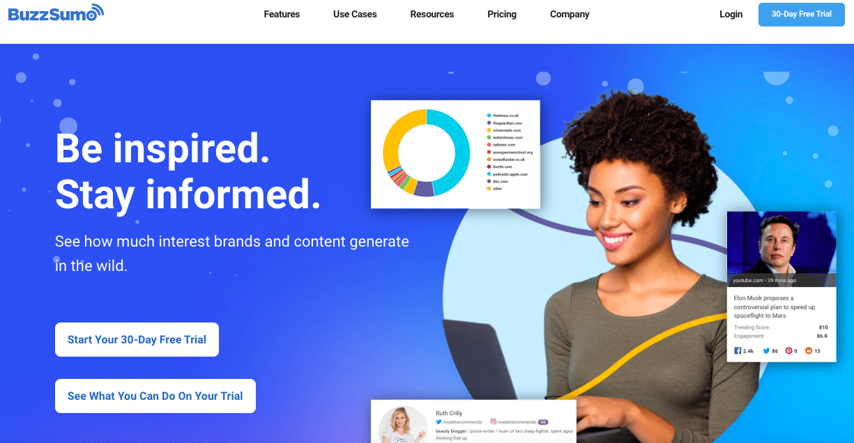 buzzsumo mainpage