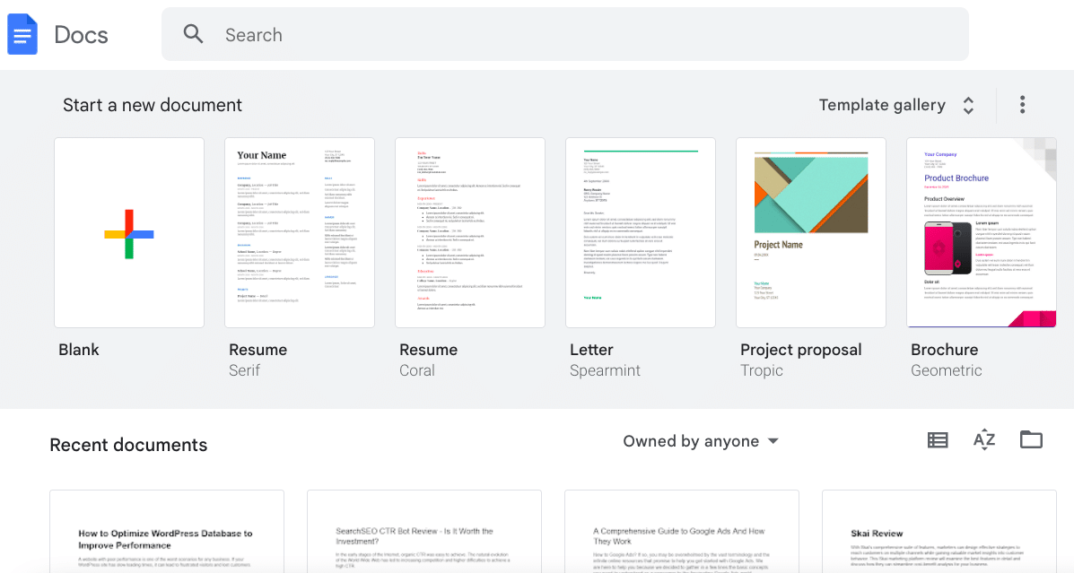 google docs