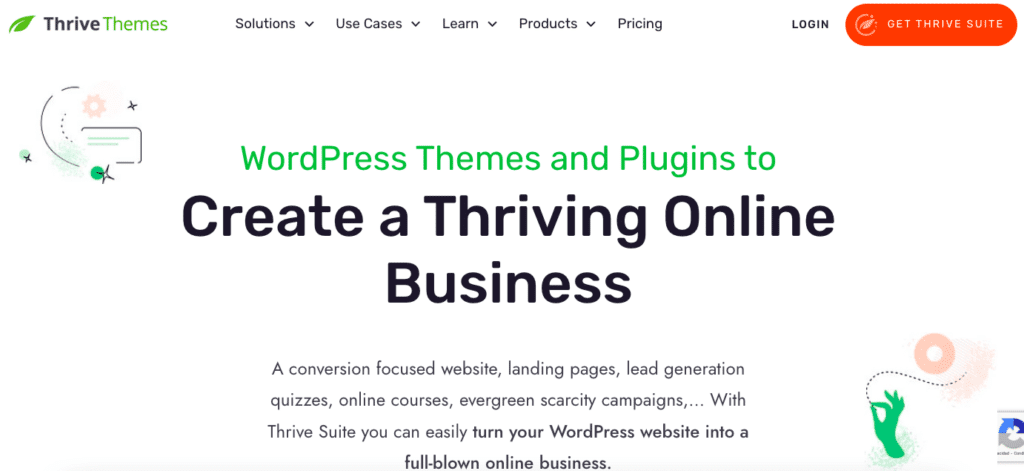 Thrive Leads page