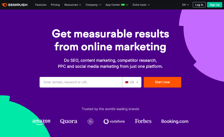 SEMrush page