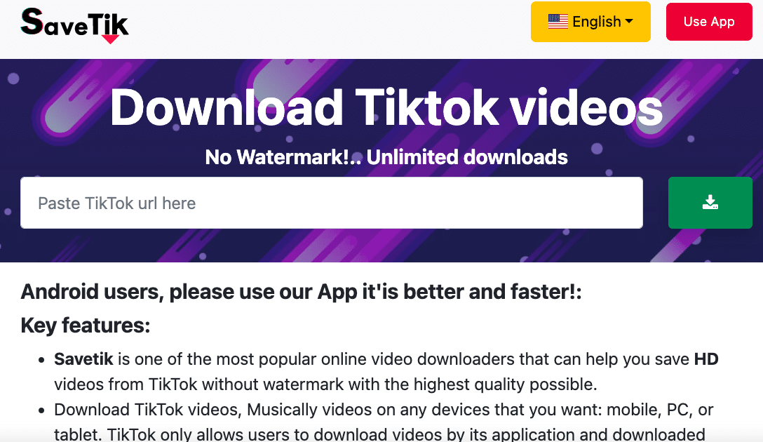 savetik page