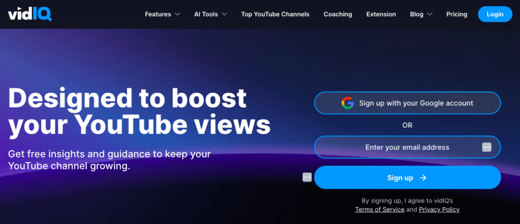 VidIQ website