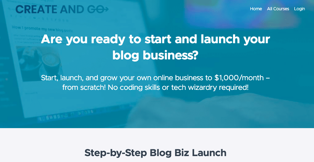create and go website