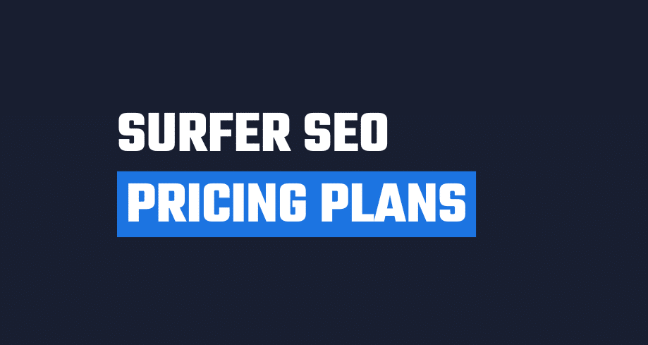 surfer seo pricing plans